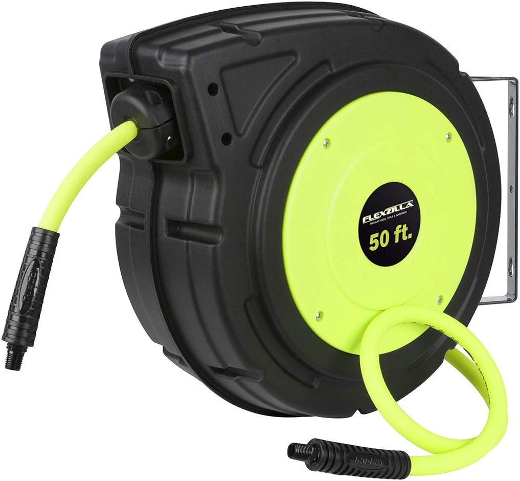 Retractable Enclosed Plastic Air Hose Reel, 3/8 in. x 50 ft A2138