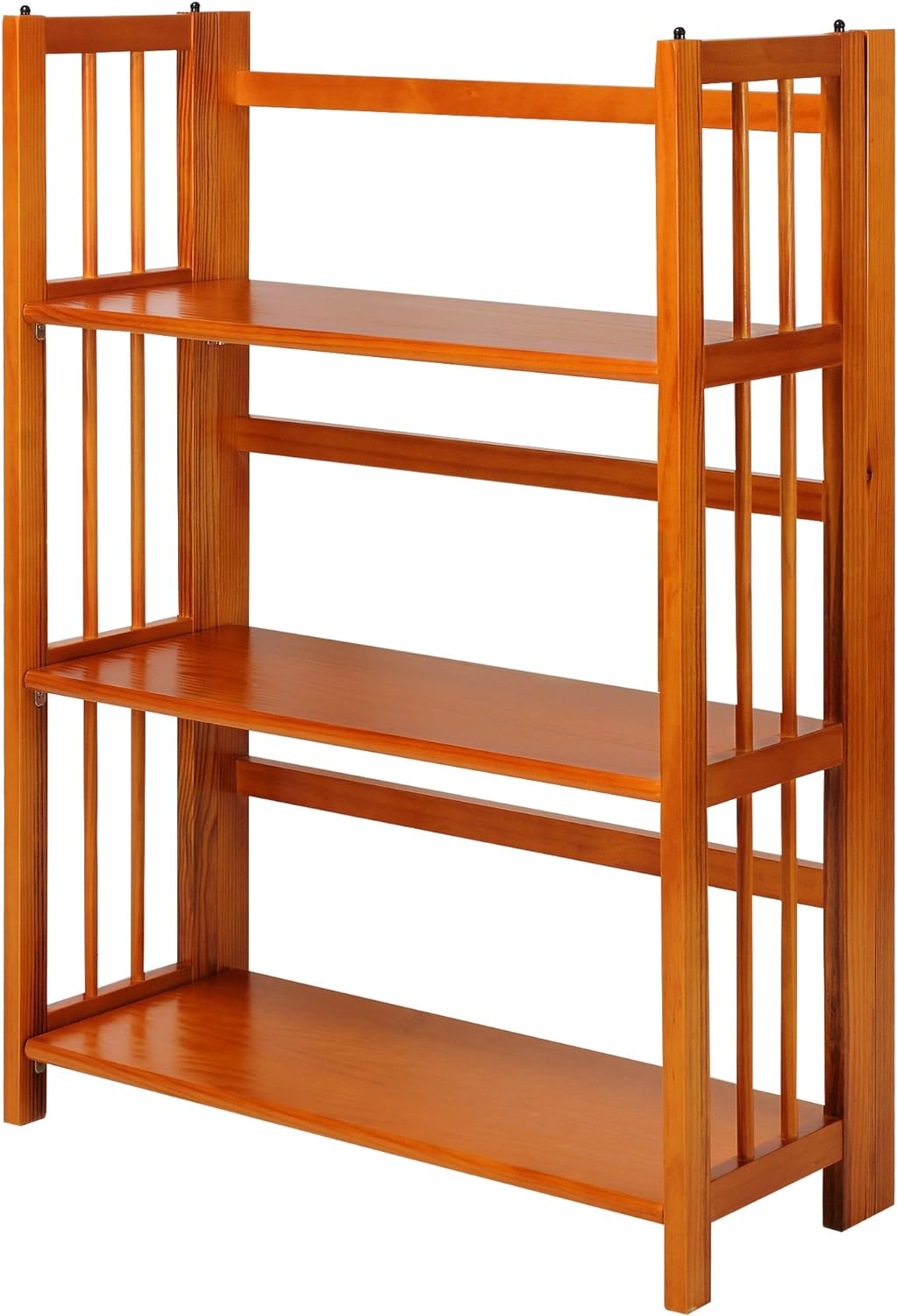 White 3-Shelf Folding Bookcase N29962