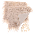 Square Faux Fur Fabric Wooden Balls Gnome Doll DIY Making Supplies F952245