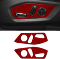 Carbon Fiber Car Seat Adjustment Button Panel Cover Trim Sticker Red D7354