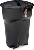 32 Gallon Black Rollout Trash Can X389799