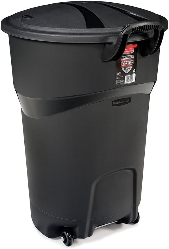 32 Gallon Black Rollout Trash Can X389799