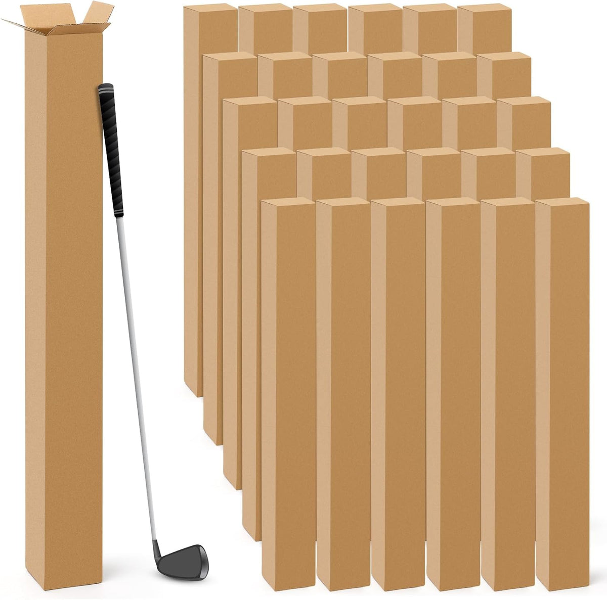 30 Pcs Tall Corrugated Boxes 4x4x48 Inches V188