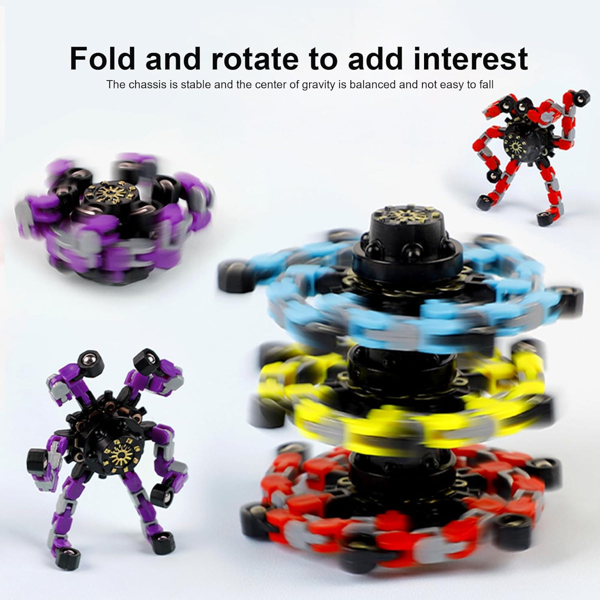 12Pcs Transformable Fidget Spinners C229
