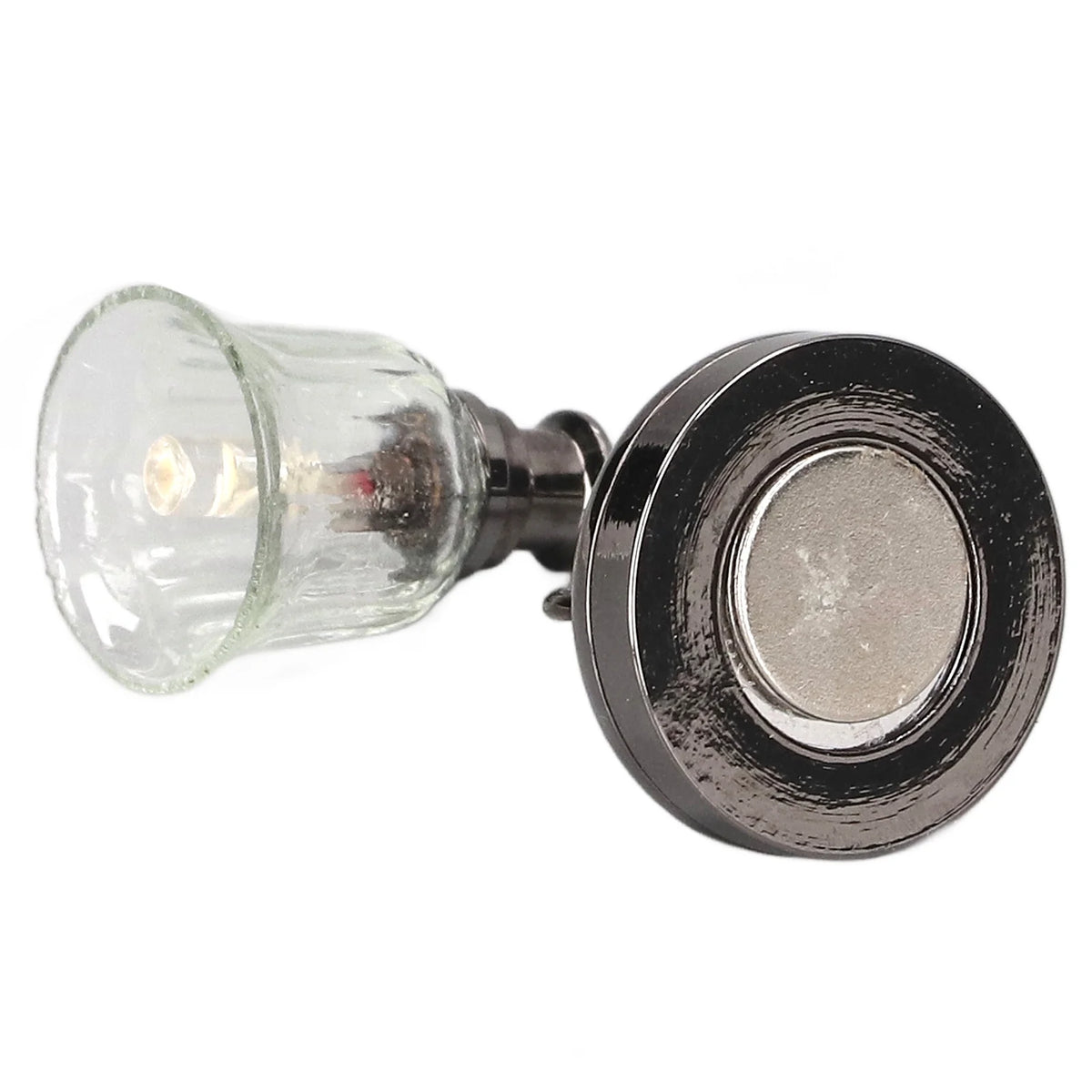 1:12 Dollhouse Wall Lamp LED Warm Lighting Metal Miniature Wall Sconce with Battery S60384
