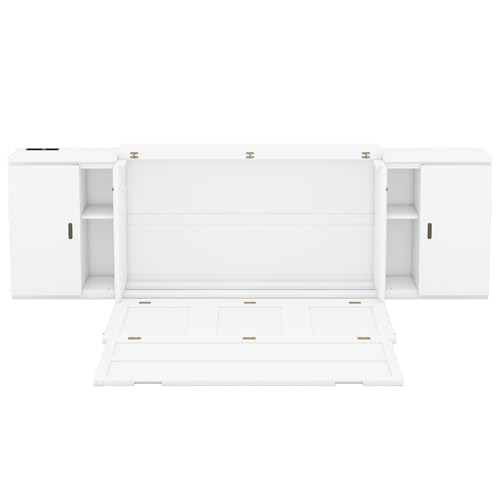 Queen Size Solid Wood Murphy Bed with USB Ports C7853