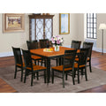 9 Pc Kitchen Table Set with Dining Table and 8 Wood Seat Chairs X67657