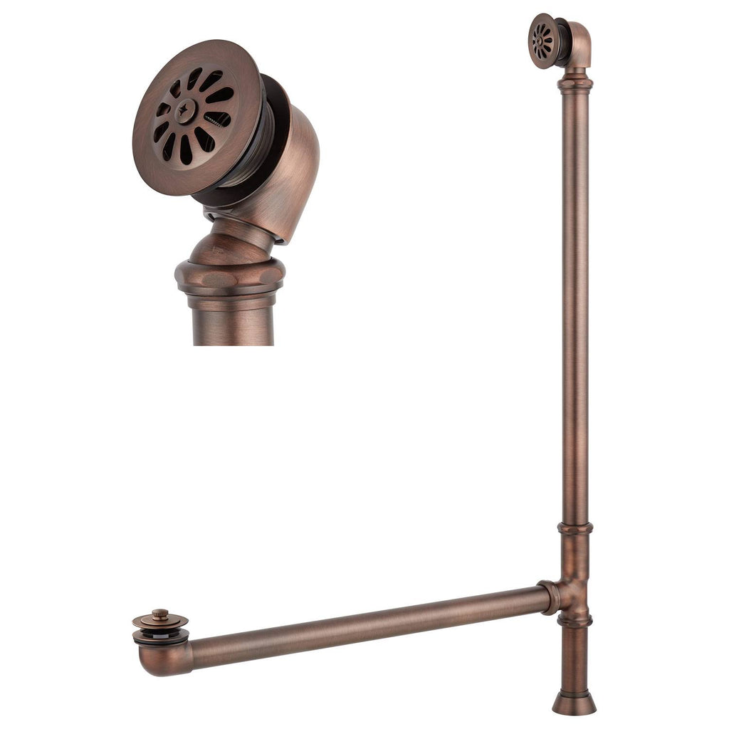Lift and Turn Tub Drain with Swivel Head in Brushed Nickel E307