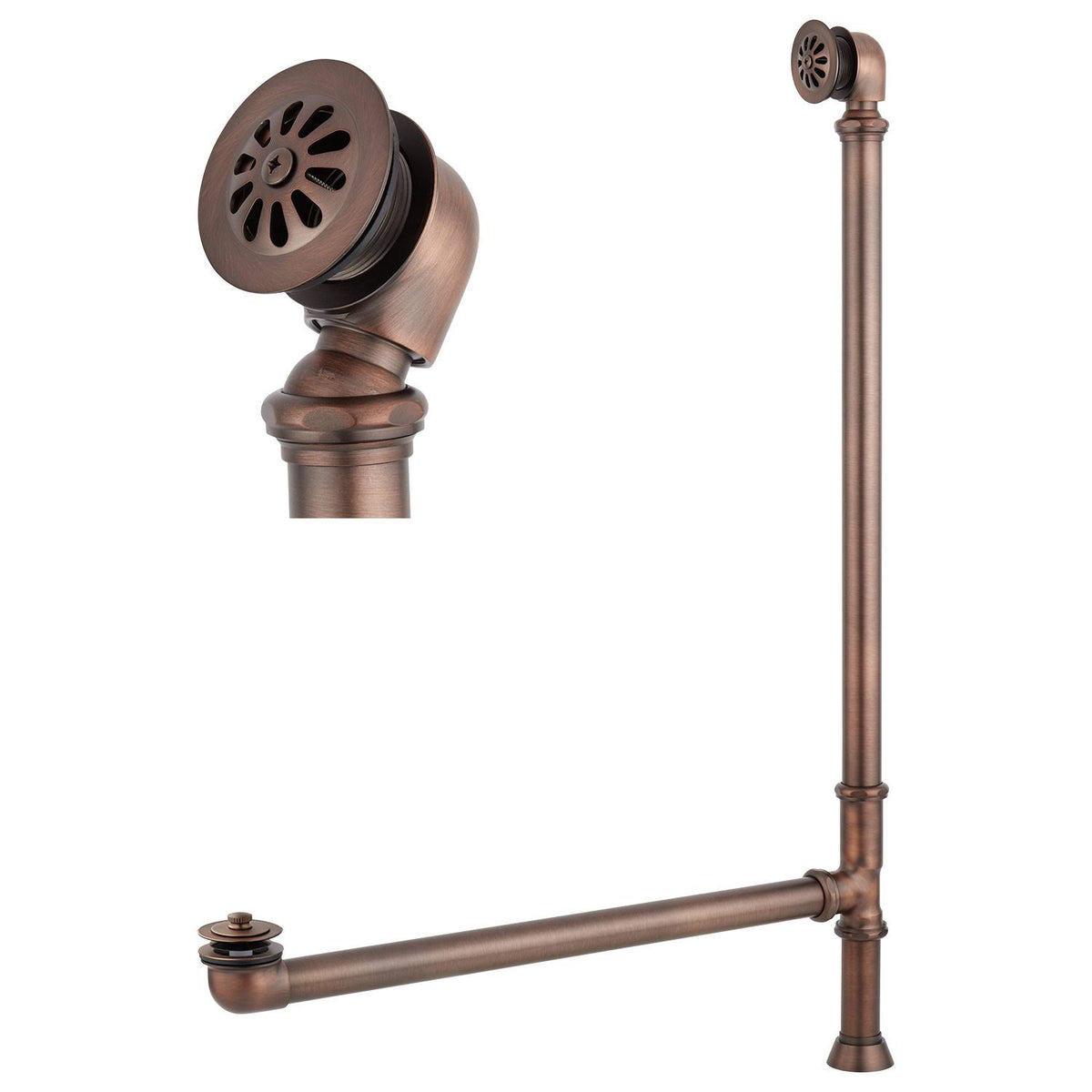 Lift and Turn Tub Drain with Swivel Head in Brushed Nickel E307