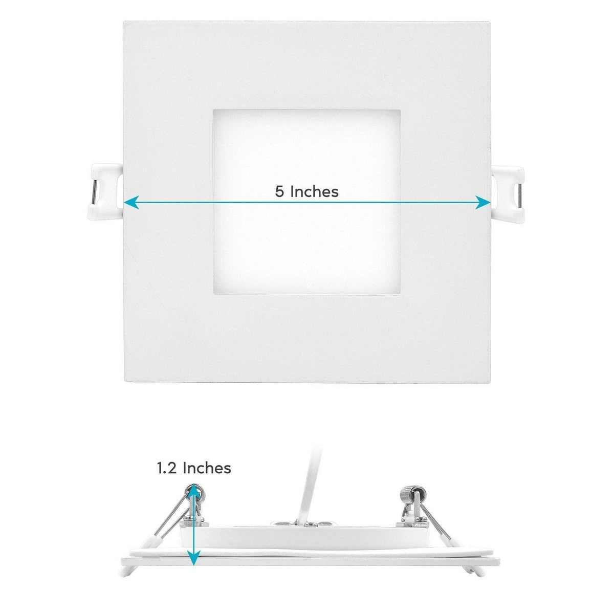 4x22 Ultra Thin Square LED Recessed Lighting Dimmable 10W Wet Rated T502611