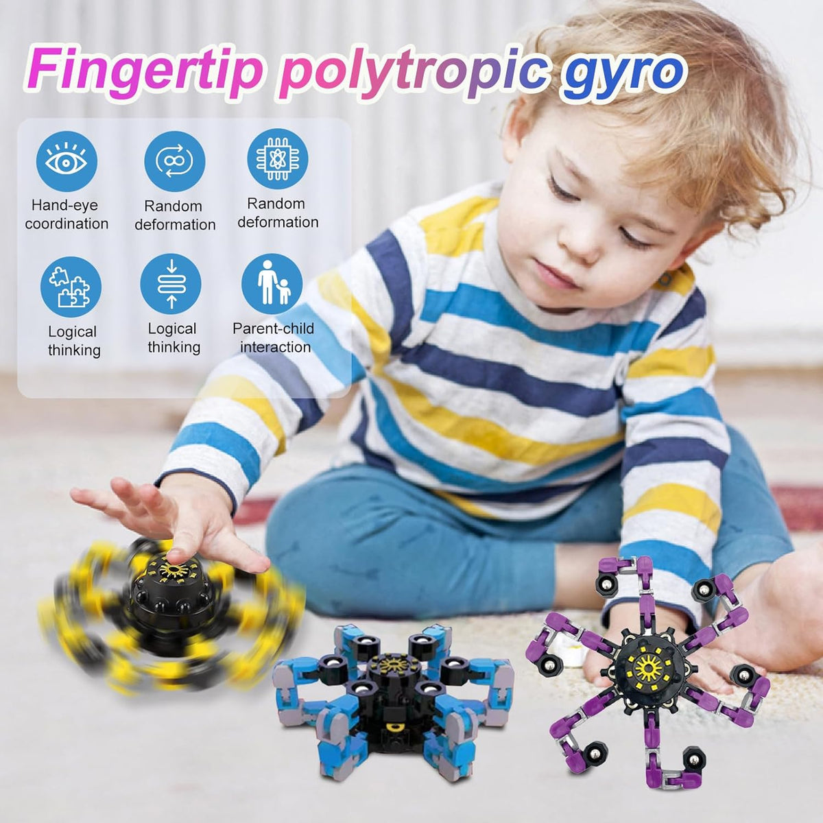 12Pcs Transformable Fidget Spinners C229