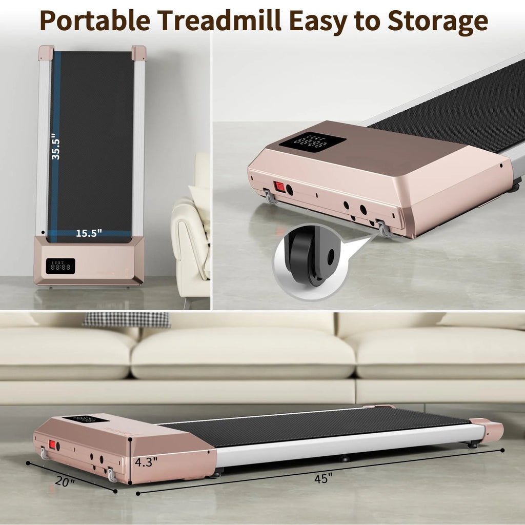 2.5Hp Ultra-Quiet Walking Pad Treadmill with Remote Control F782095