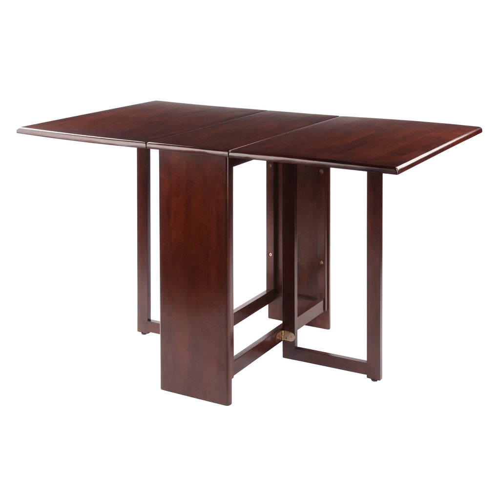 Double Drop Leaf Dining Table Walnut Finish Q929