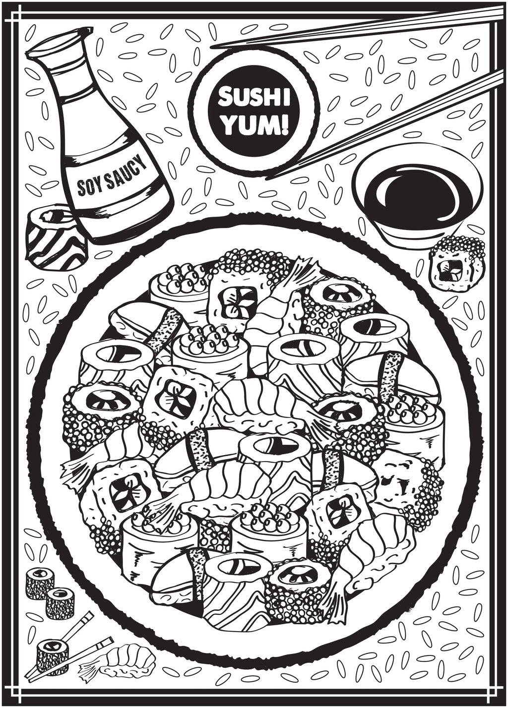 Sweet & Savory Adult Coloring Book, 64 Pages M3231