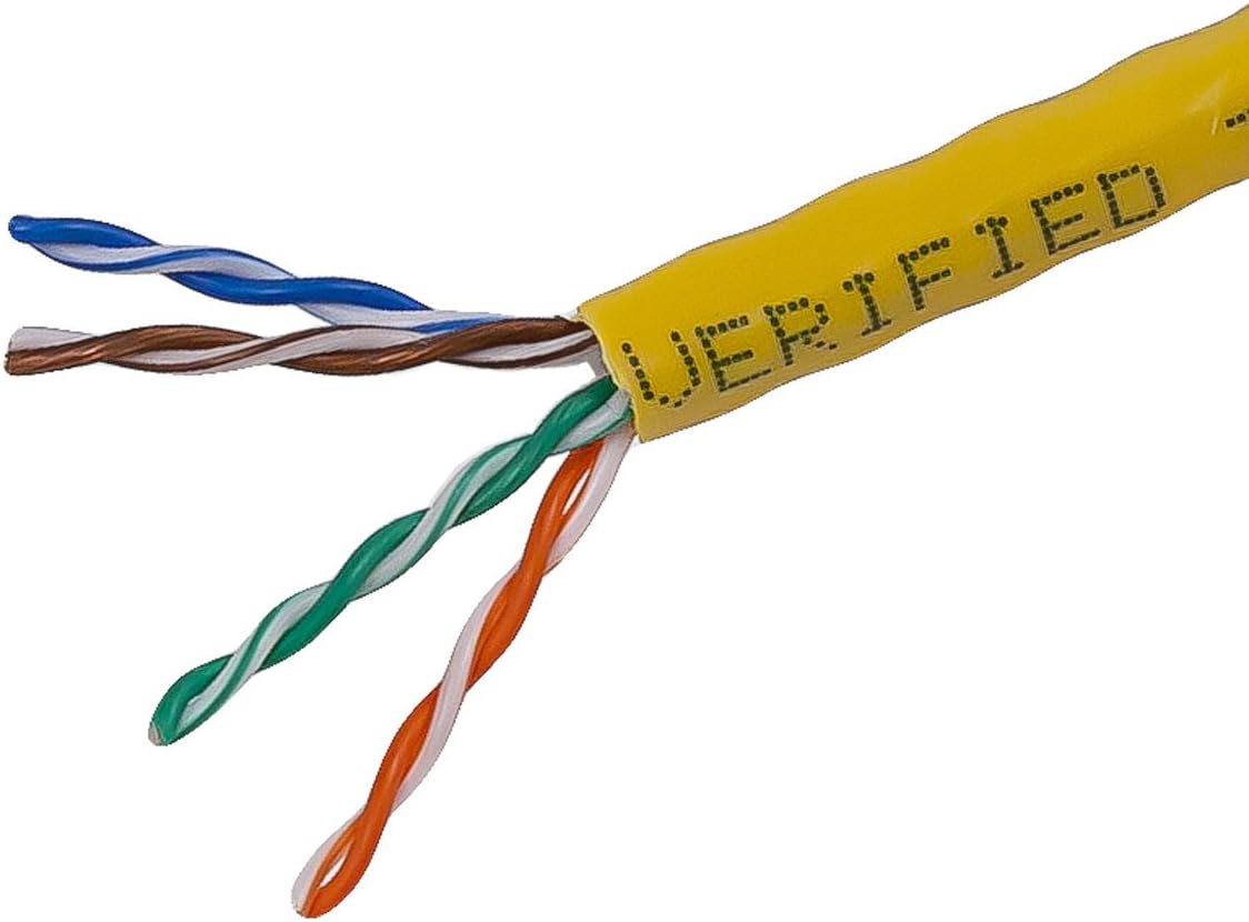 1000FT 24AWG Cat5e UTP Riser Rated Bare Copper Cable - Blue D8057