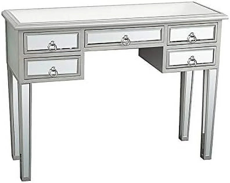 Mirrored Console Sofa Table with Silver Finish R5753