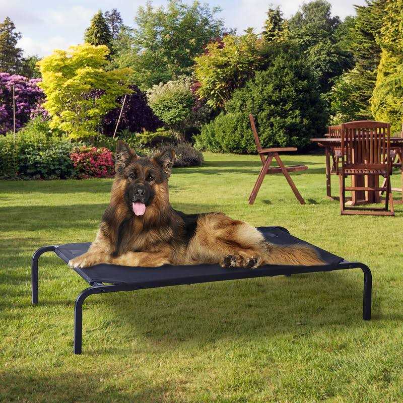Portable Raised Cooling Steel-Framed Elevated Pet Bed A37323