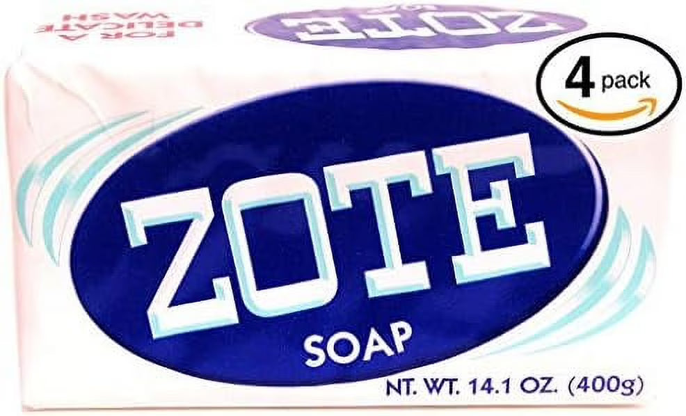 4 Bars Zote White Laundry Bar Soap I624130