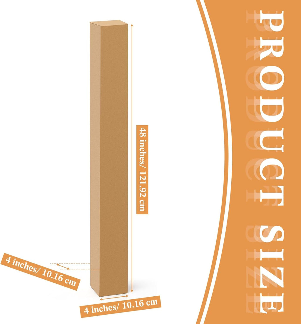 30 Pcs Tall Corrugated Boxes 4x4x48 Inches V188