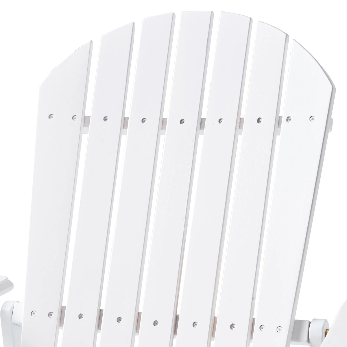 White Reclining Wood Adirondack Chair with Footrest M250432
