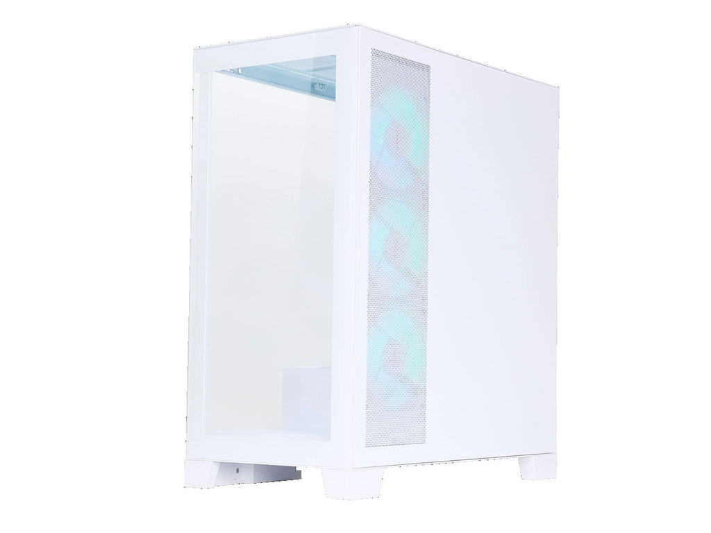 White Dual USB3.0 and Type C Tempered Glass ATX Mid Tower Computer Case with 4 x 120mm ARGB Fans Q28859