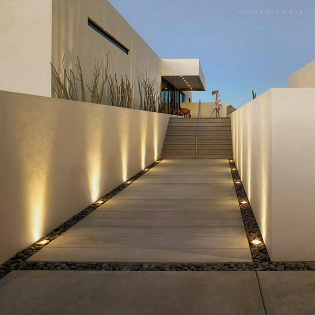 12-Pack 7W LED Well Light, Low Voltage Landscape Lights, IP67 Waterproof, 3000K Warm White, Black T151099