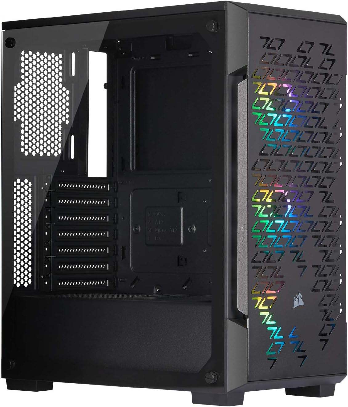 Black Mid-Tower Tempered Glass Smart Case O888