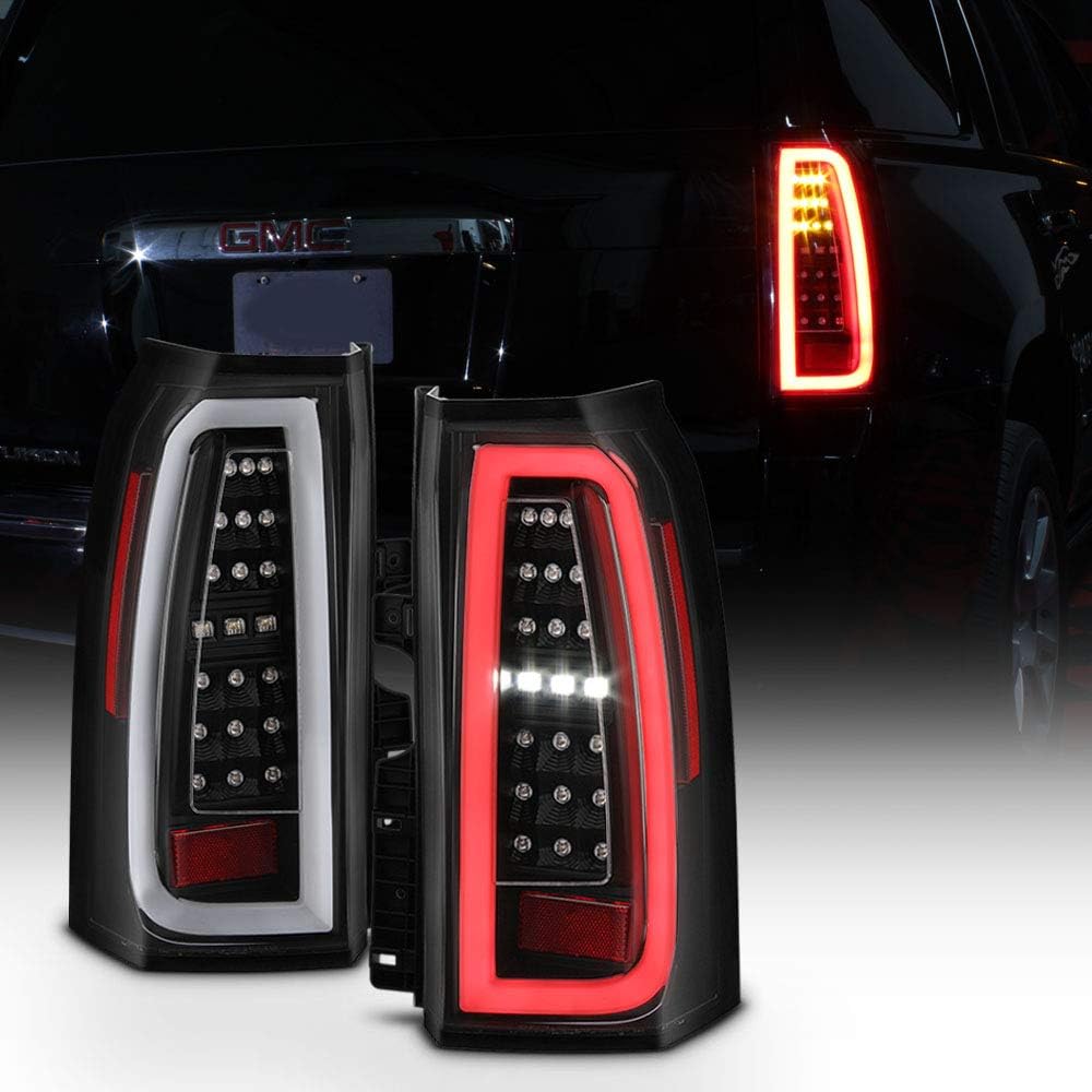 Black Full LED Tail Lights Pair Set H8128