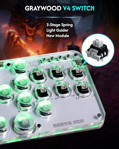 Arcade Stick 16Keys All-Button with Custom RGB & Turbo Functions Q973675