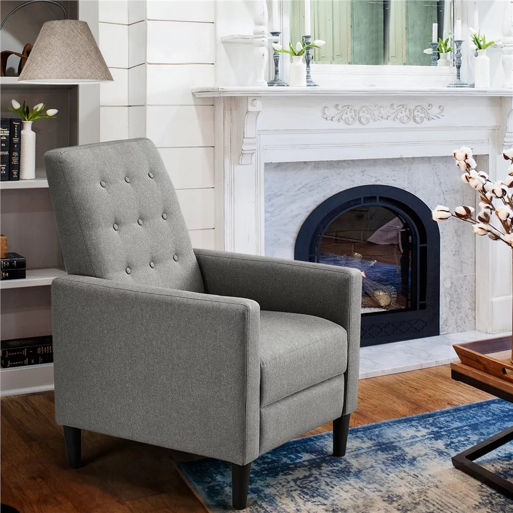 Gray Fabric Recliner Chair F92982