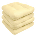 19" by 19" Yellow 4 Pack Patio Seat Cushion Set P23965