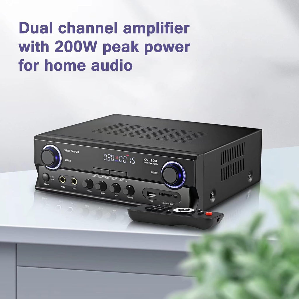 2 Channel Stereo Receiver Amplifier with USB SD Card FM LED Display S8815