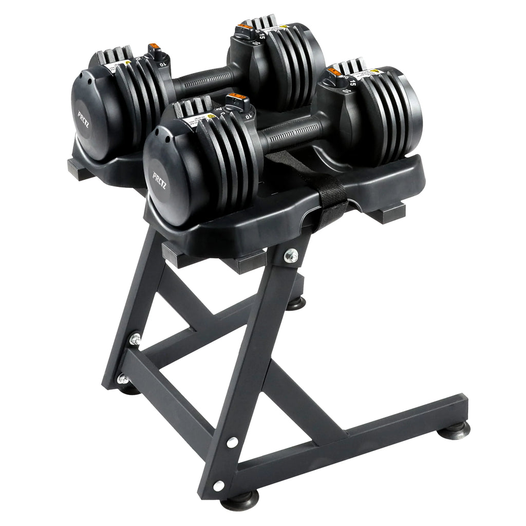 Adjustable Dumbbell Pair with Stand A6674