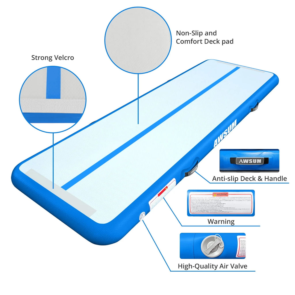 Inflatable Air Gymnastics Mat 4 inches Thick with Electric Pump I3279