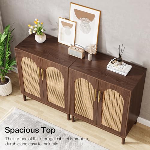 Set of 2 Rattan Sideboard Buffet with Storage V32546