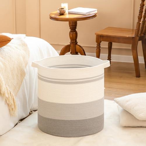 Gradient Yellow 80L Woven Laundry Basket with Handles C72236