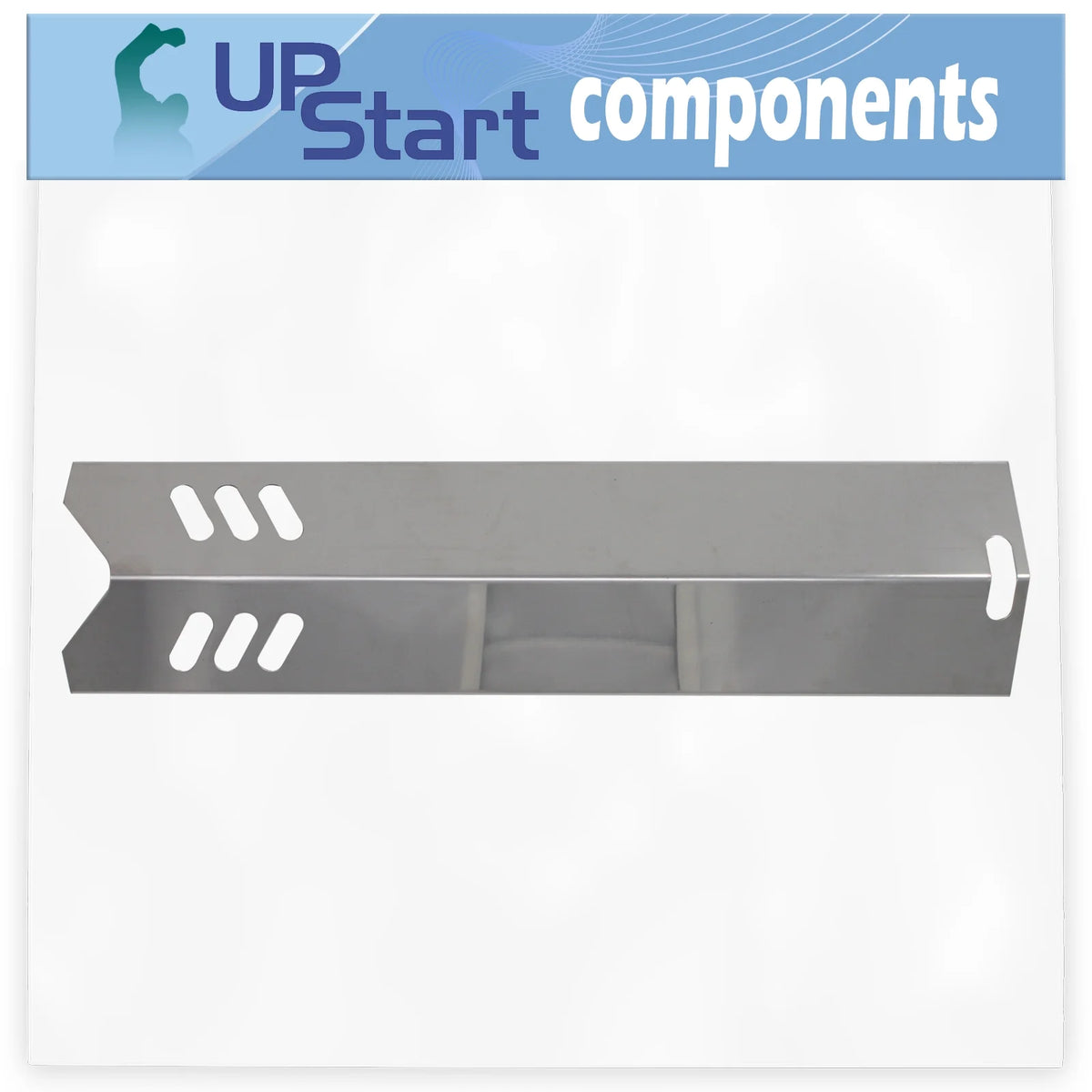 4-Pack Stainless Steel BBQ Grill Heat Shield Plate Replacement Parts 15" M90597