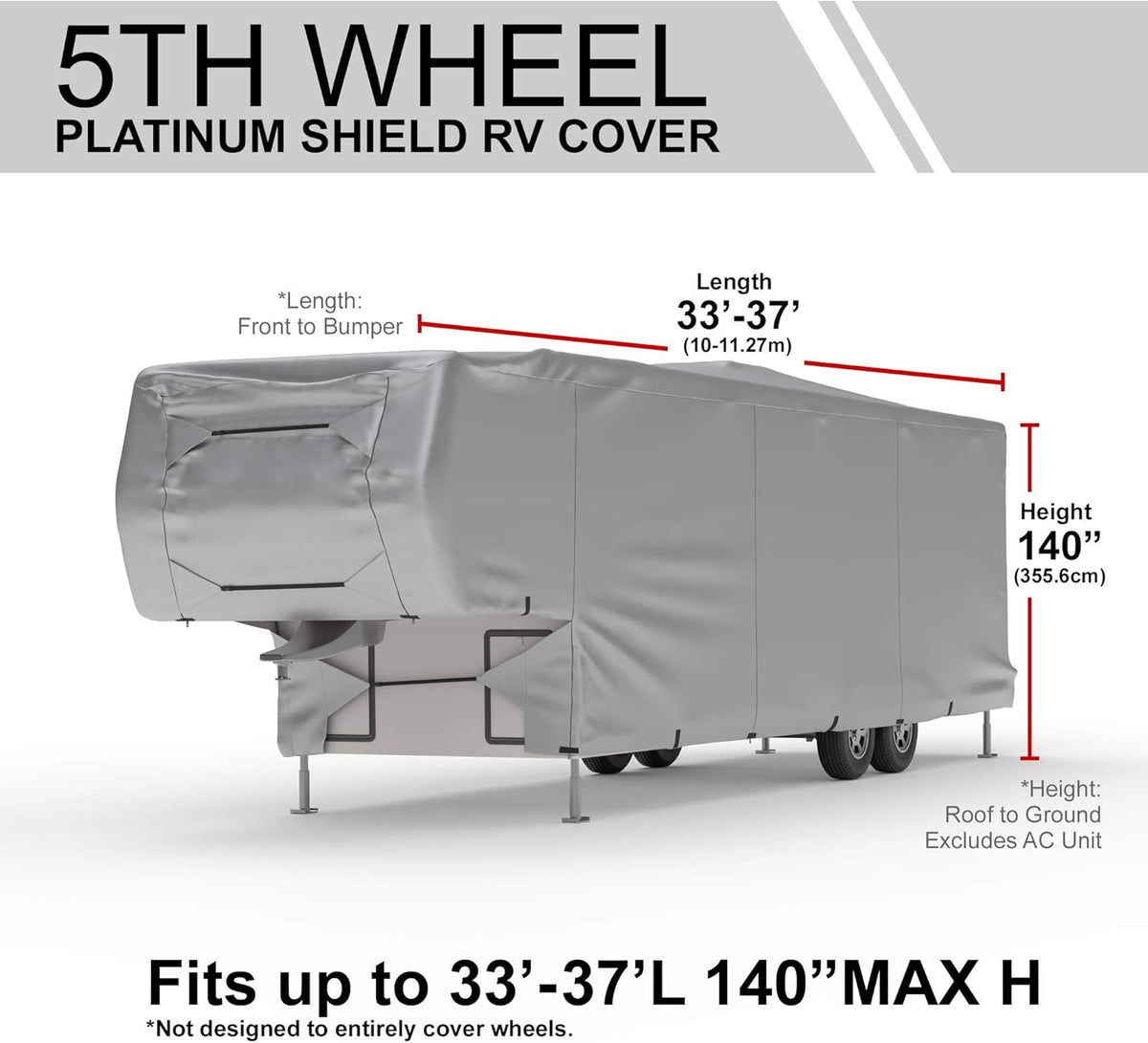 Weatherproof RV Cover for 26' - 30' 5th Wheel RV P81245