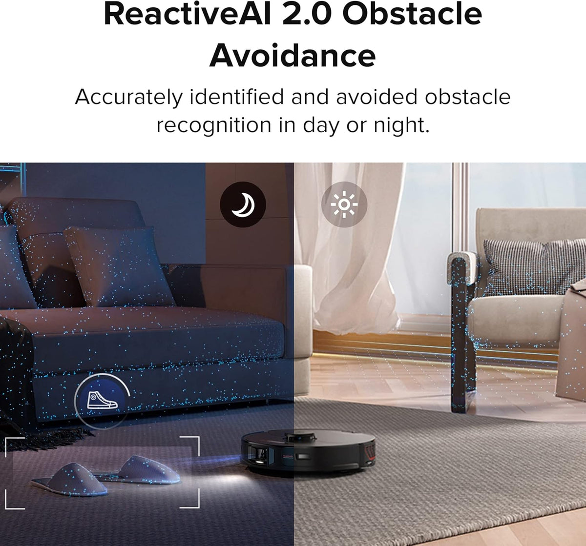 Robot Vacuum and Sonic Mop, 5100Pa Suction, Auto Lifting Mop D28545
