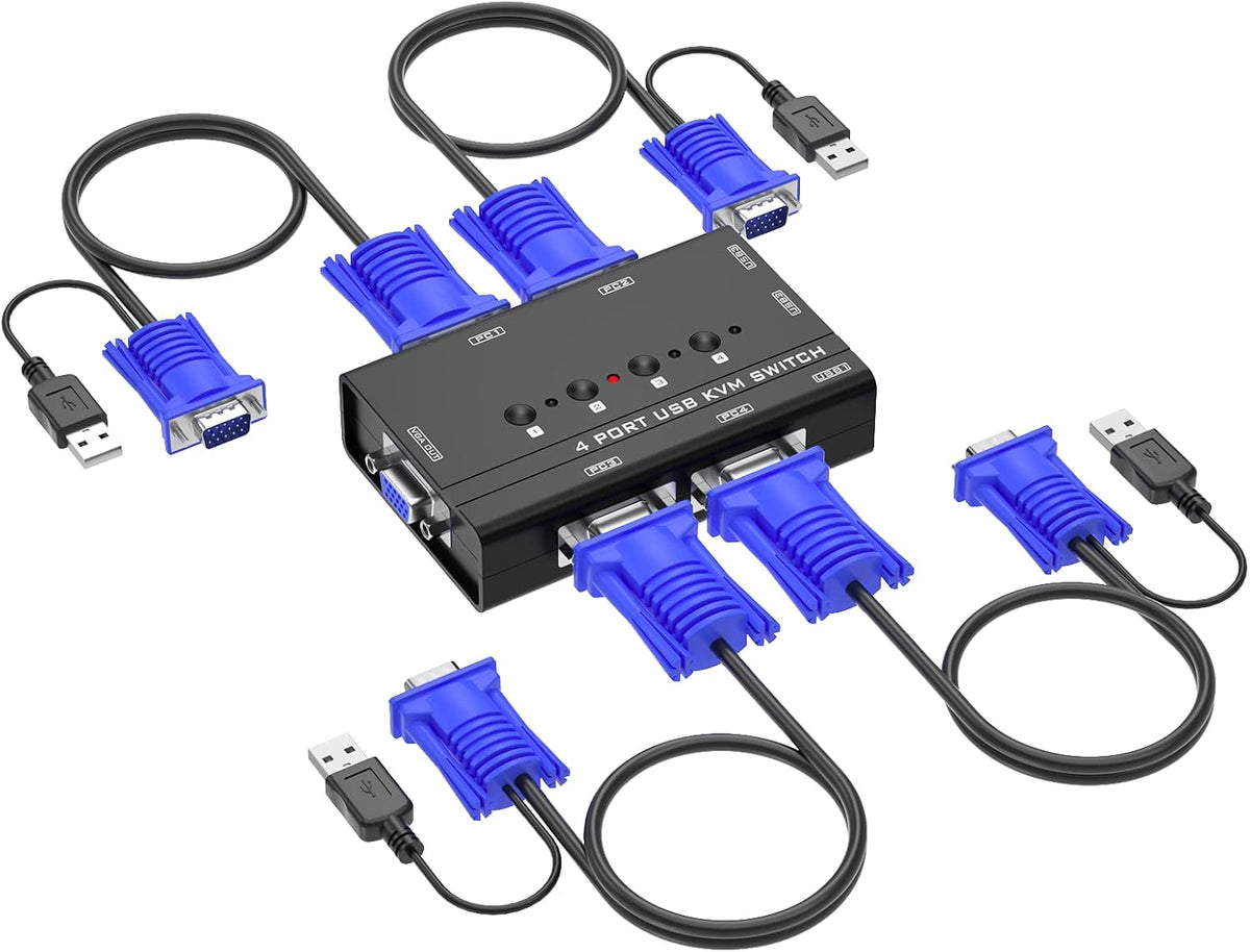 VGA KVM 8 Port Rackmount KVM with 8 KVM Cables C557461