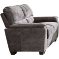 Charcoal Grey Upholstered Pillow Top Arm Loveseat A513543