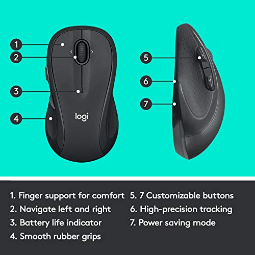 Wireless Mouse with Programmable Buttons - Graphite I4422