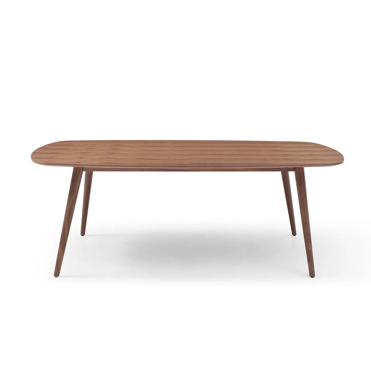 Large Walnut Wood Dining Table with Solid Wood Legs E802200