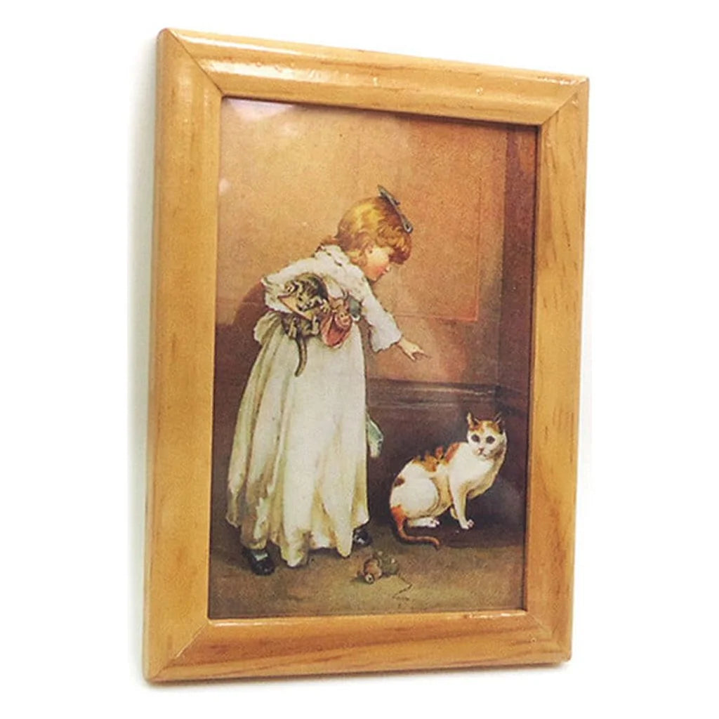 1:12 Doll House Miniature Painted Wooden Frame Mural Accessories M19342