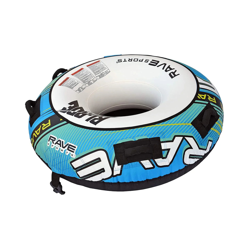 54 Inch 1 Rider Inflatable Towable Water Ski Tube with 4 Handles, Blue P51393