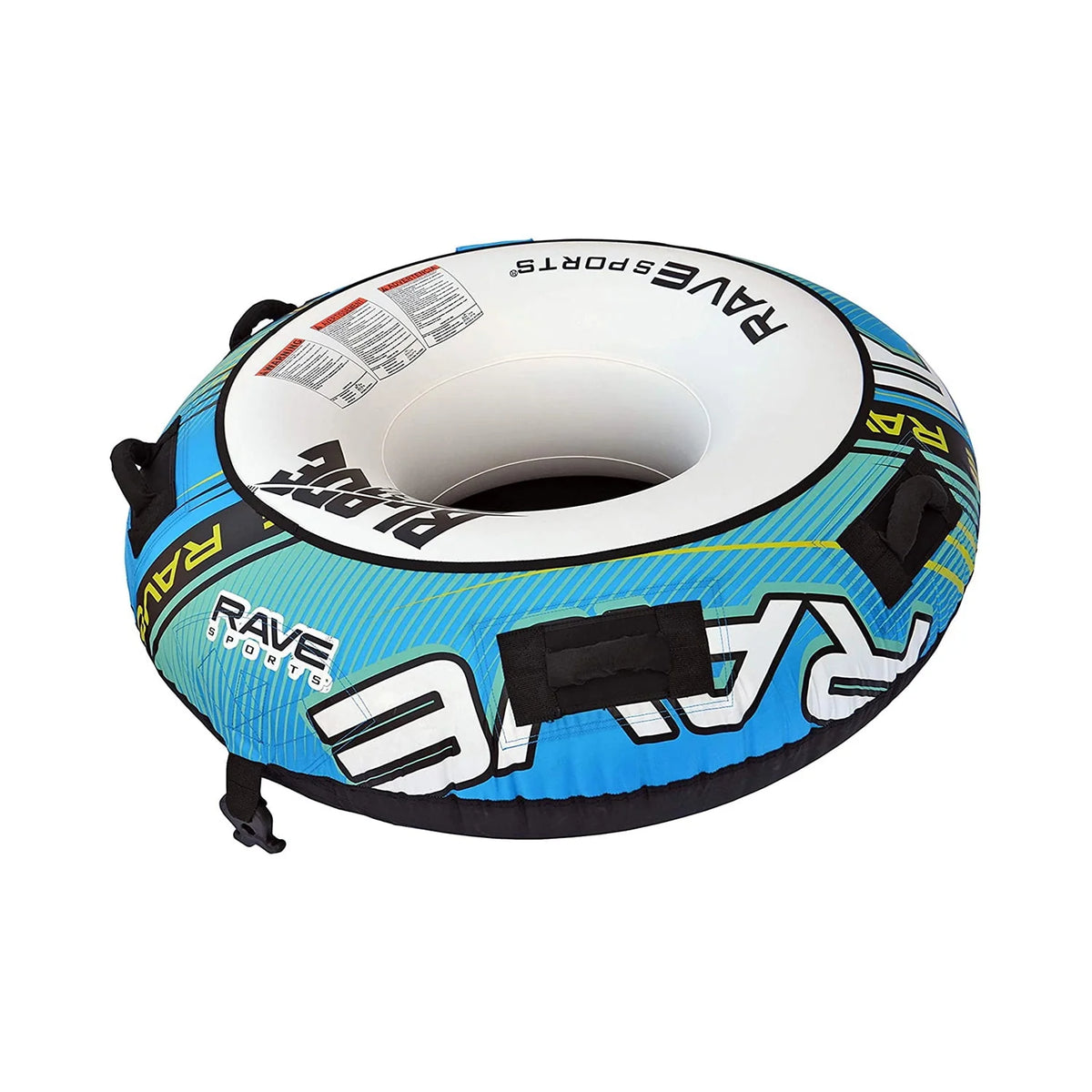 54 Inch 1 Rider Inflatable Towable Water Ski Tube with 4 Handles, Blue P51393