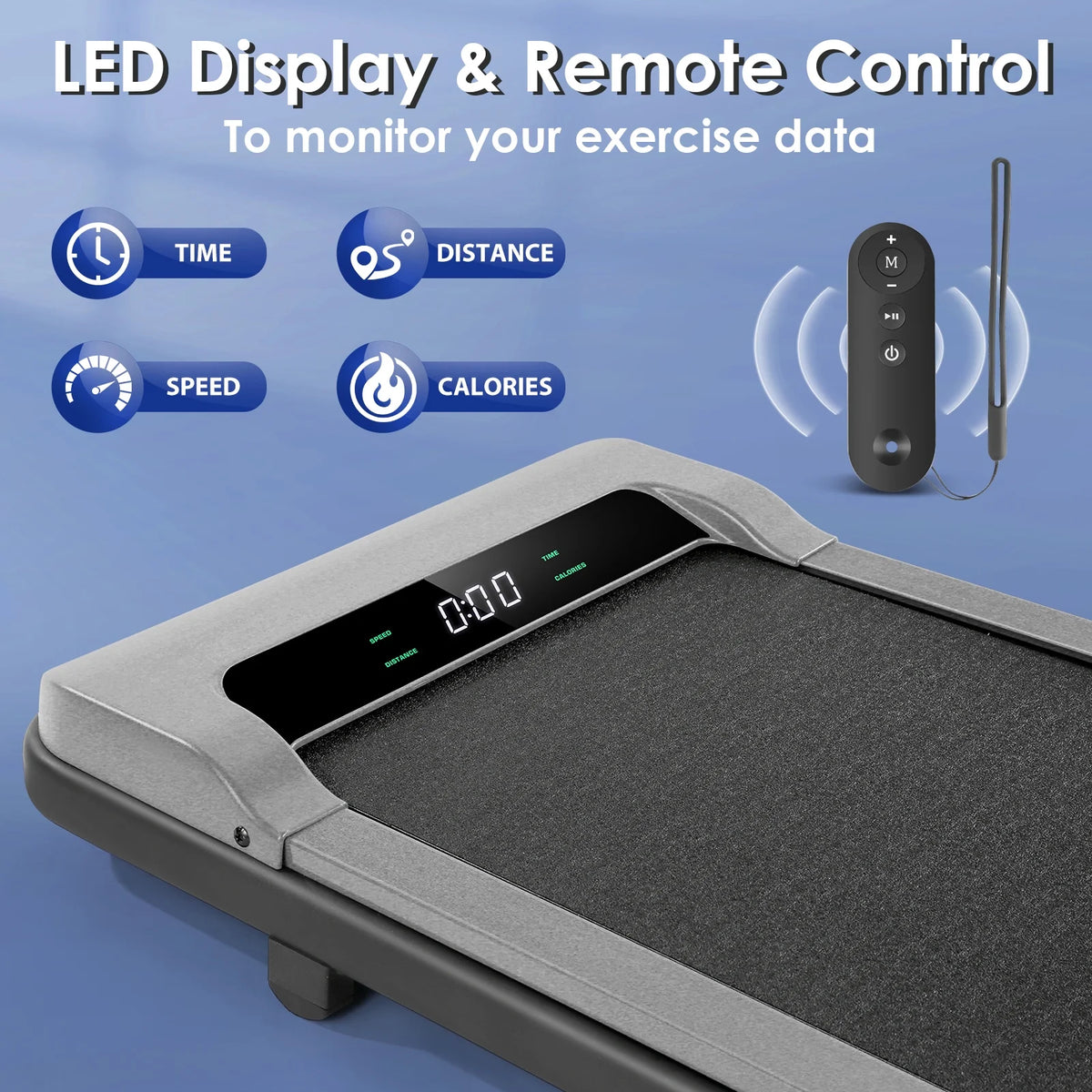 2.5HP Under Desk Treadmill with LED Display Wireless Remote Control R4394