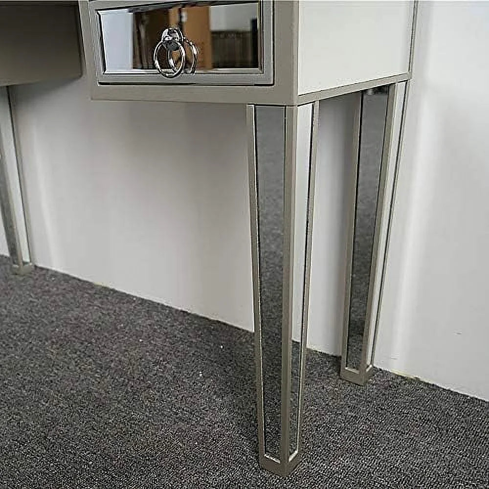Mirrored Console Sofa Table with Silver Finish R5753