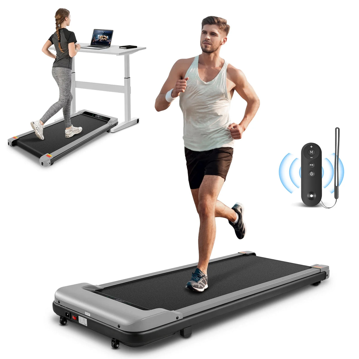 2.5HP Under Desk Treadmill with LED Display Wireless Remote Control R4394