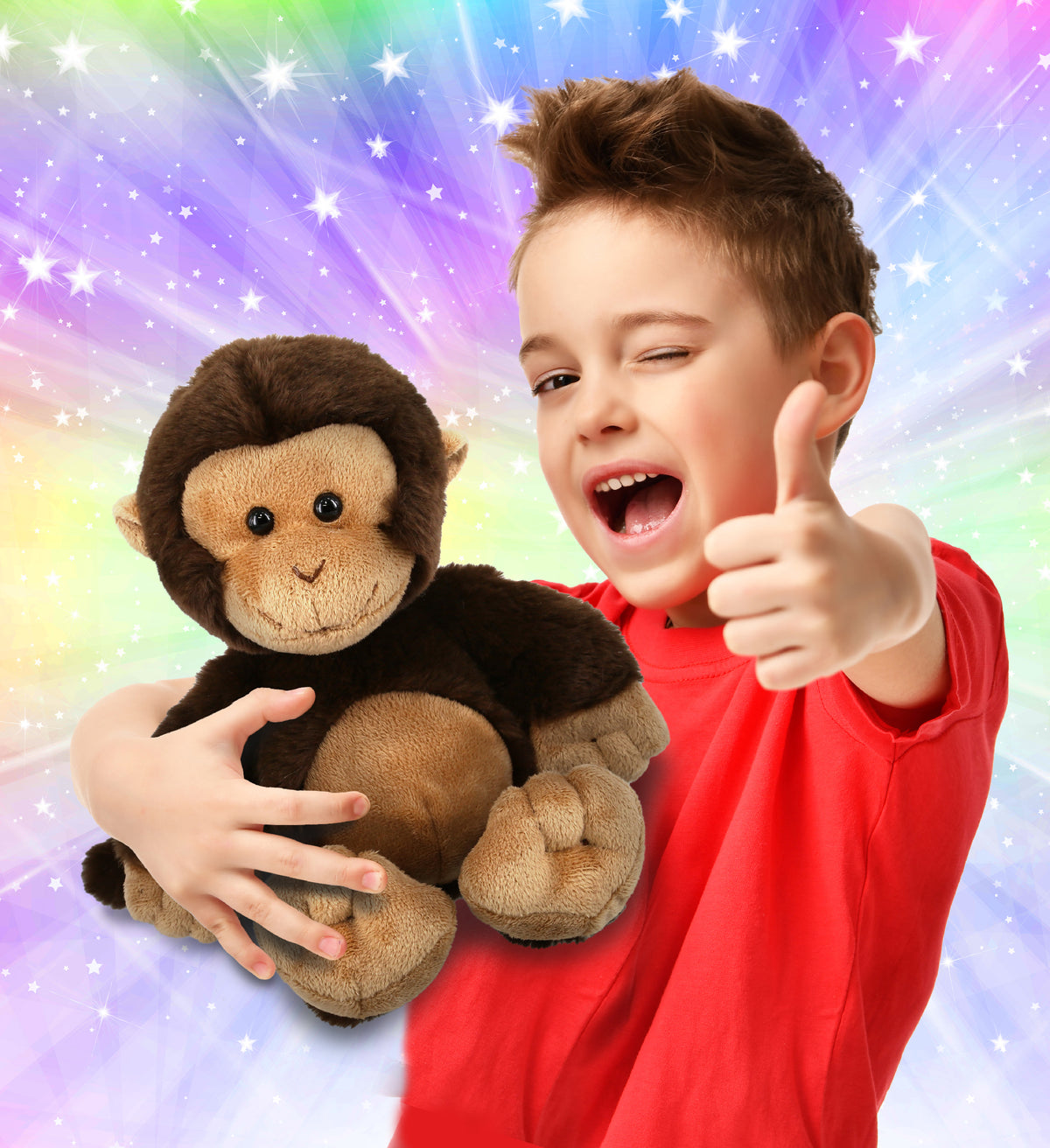 Soft Brown Plush Monkey Stuffed Animal Toy, 9 Inches S6292